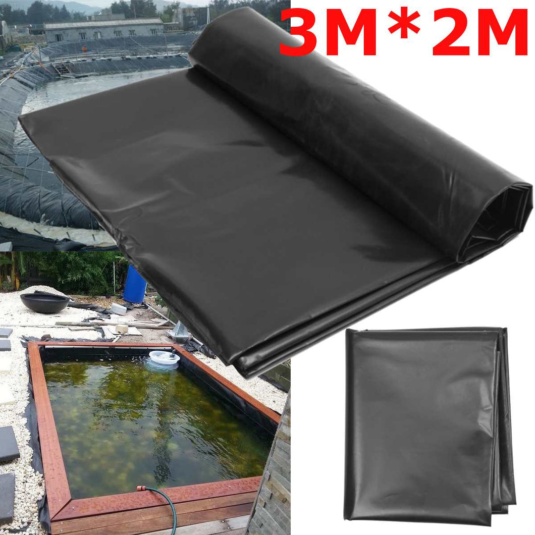 3X2M Black Fish Pond Liner Cloth Home Garden Pool Reinforced HDPE Heavy Landscaping Pool Pond Waterproof Liner Cloth New