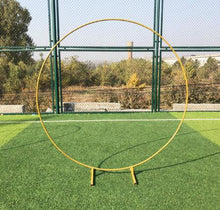 Load image into Gallery viewer, 6foot  8foot 2.5m big Circle Wedding Birthday Arch Decoration Background Wrought Props Single Arch flower door rack Outdoor Lawn
